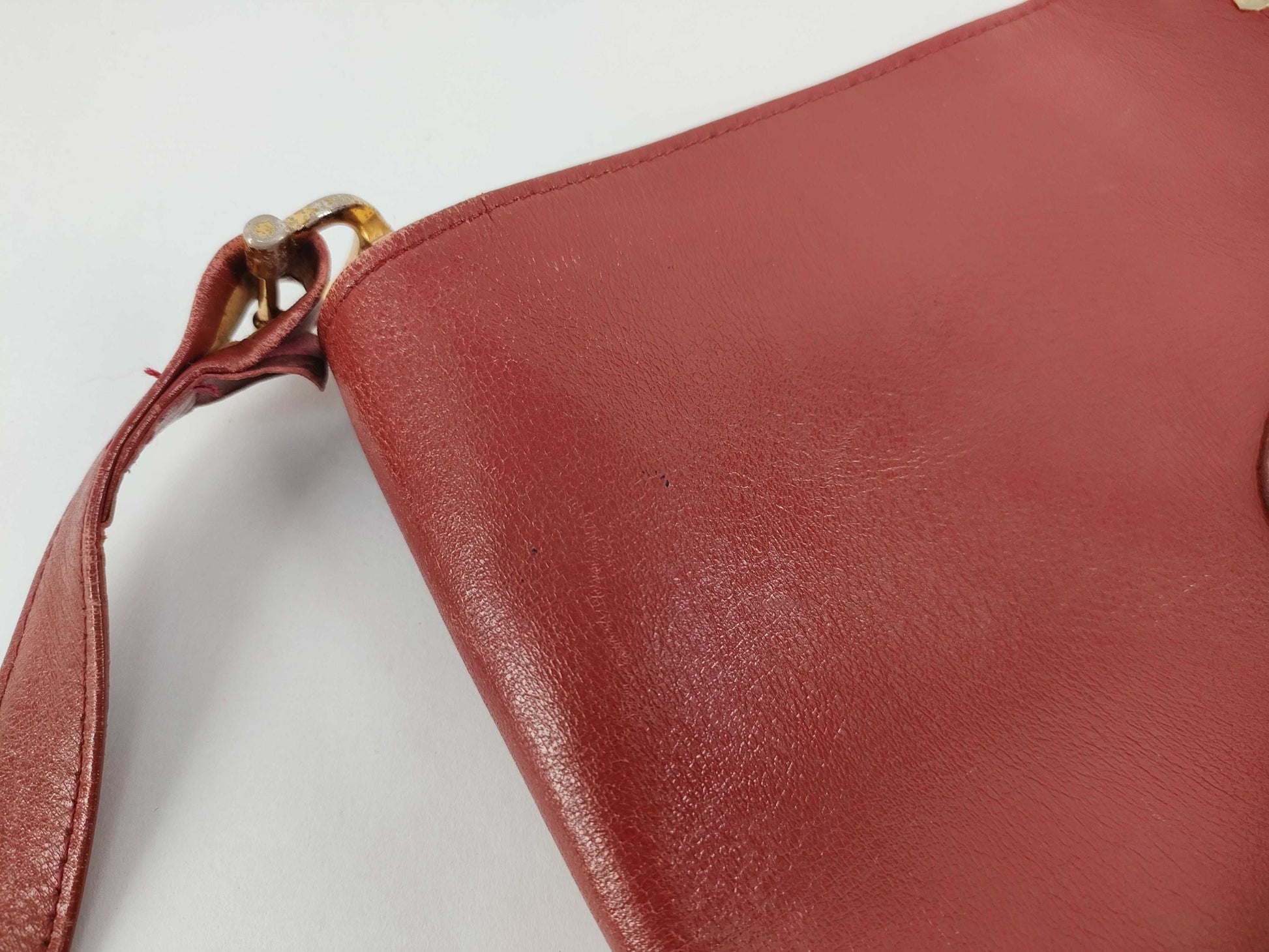 Cartier Must Line Leather Shoulder Bag Bordeaux
