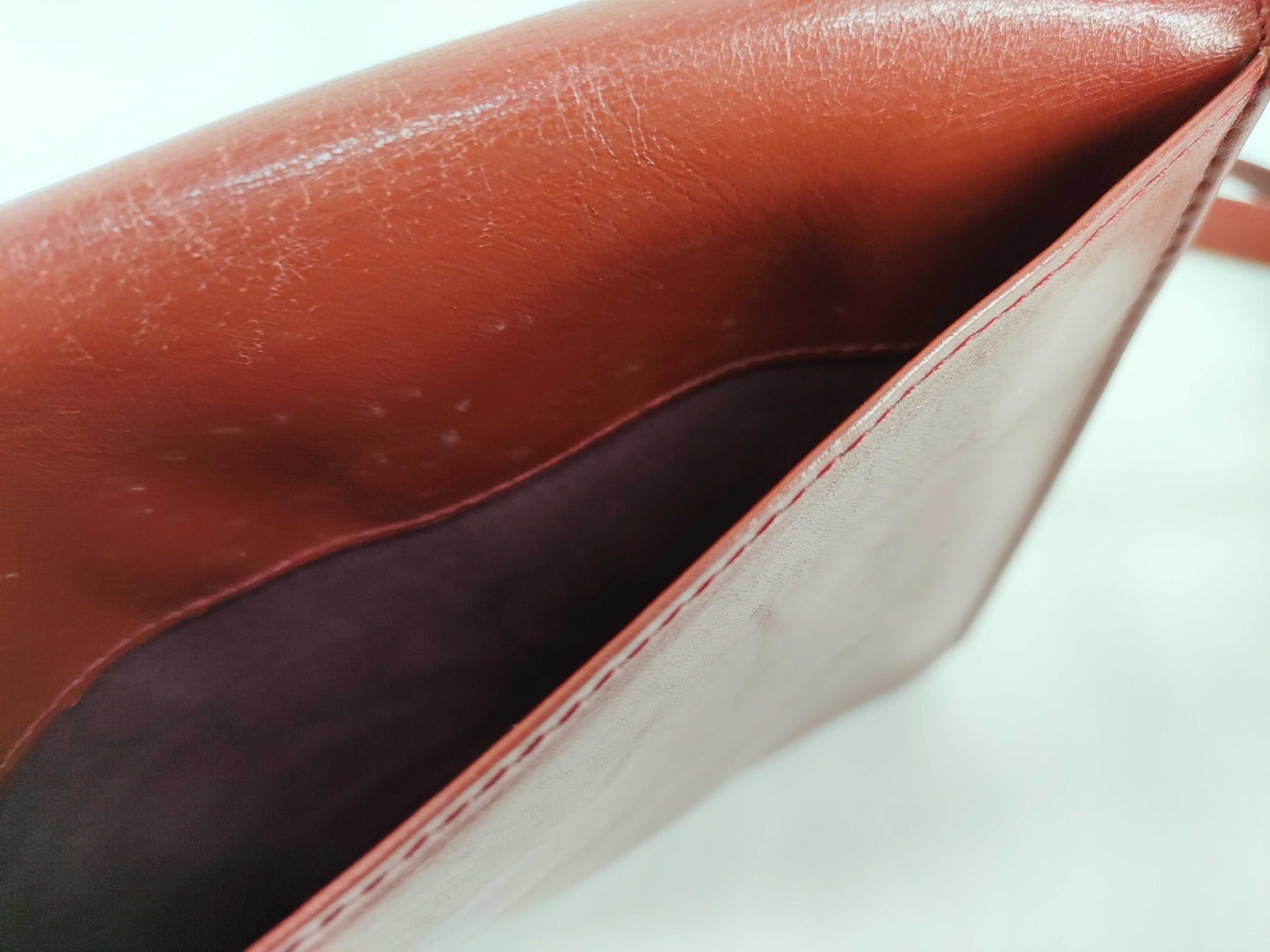 Cartier Must Line Leather Shoulder Bag Bordeaux