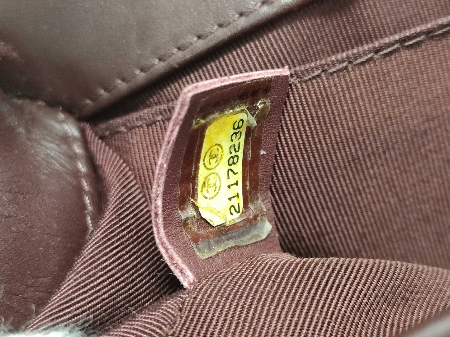 CHANEL Boy Chanel Mini Chain Shoulder Bag in Lamb Bordeaux