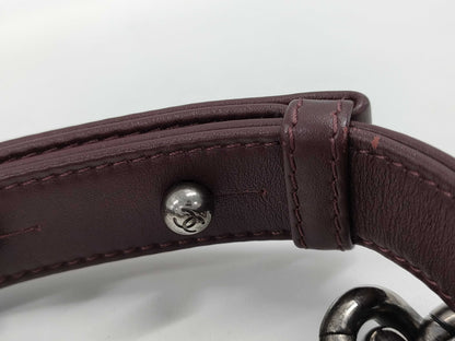 CHANEL Boy Chanel Mini Chain Shoulder Bag in Lamb Bordeaux