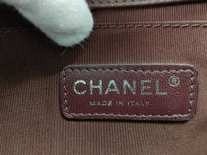 CHANEL Boy Chanel Mini Chain Shoulder Bag in Lamb Bordeaux
