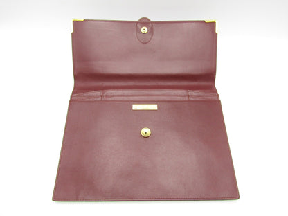 Cartier Must Line Clutch Leather/Bordeaux G Hardware Clutch Bag
