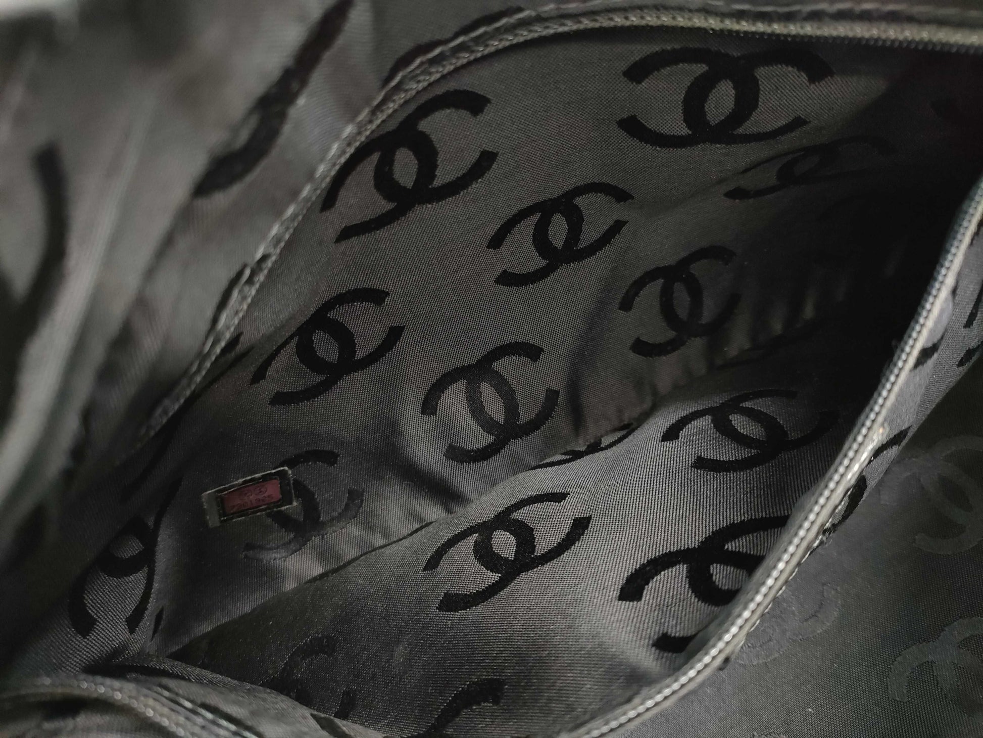 CHANEL One-Shoulder Bag Wild Stitch Calfskin Black