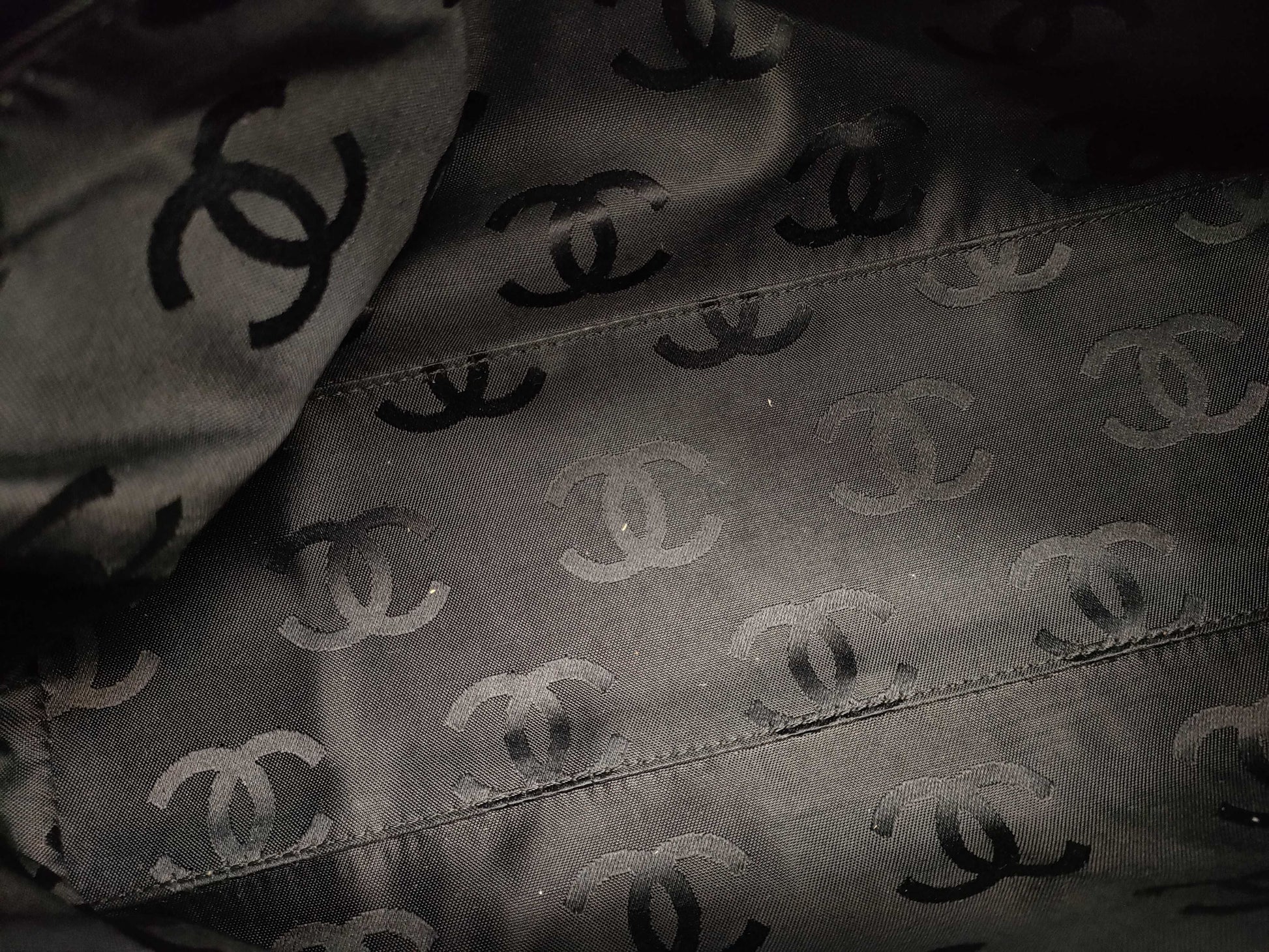 CHANEL One-Shoulder Bag Wild Stitch Calfskin Black
