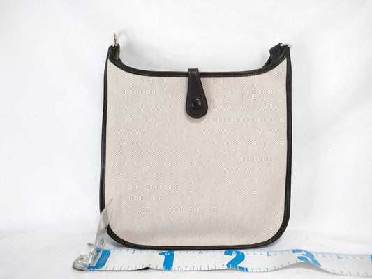HERMES Evelyn 1PM Shoulder Bag, D Stamp, Toile
