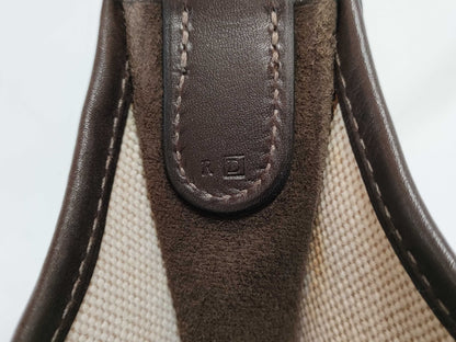 HERMES Evelyn 1PM Shoulder Bag, D Stamp, Toile