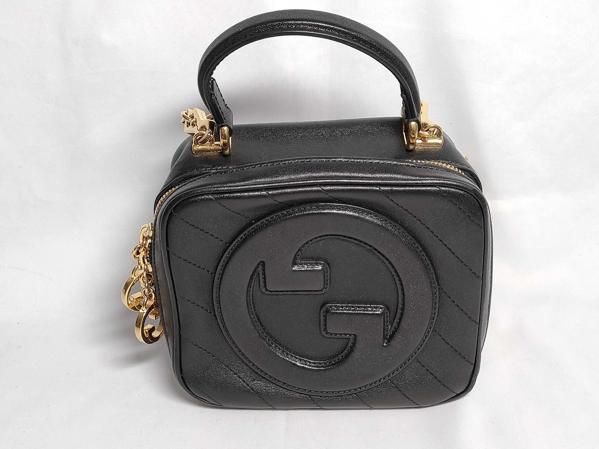 GUCCI Blondie Top Handle Bag 744434 Leather Shoulder Bag Handbag