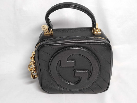 GUCCI Blondie Top Handle Bag 744434 Leather Shoulder Bag Handbag