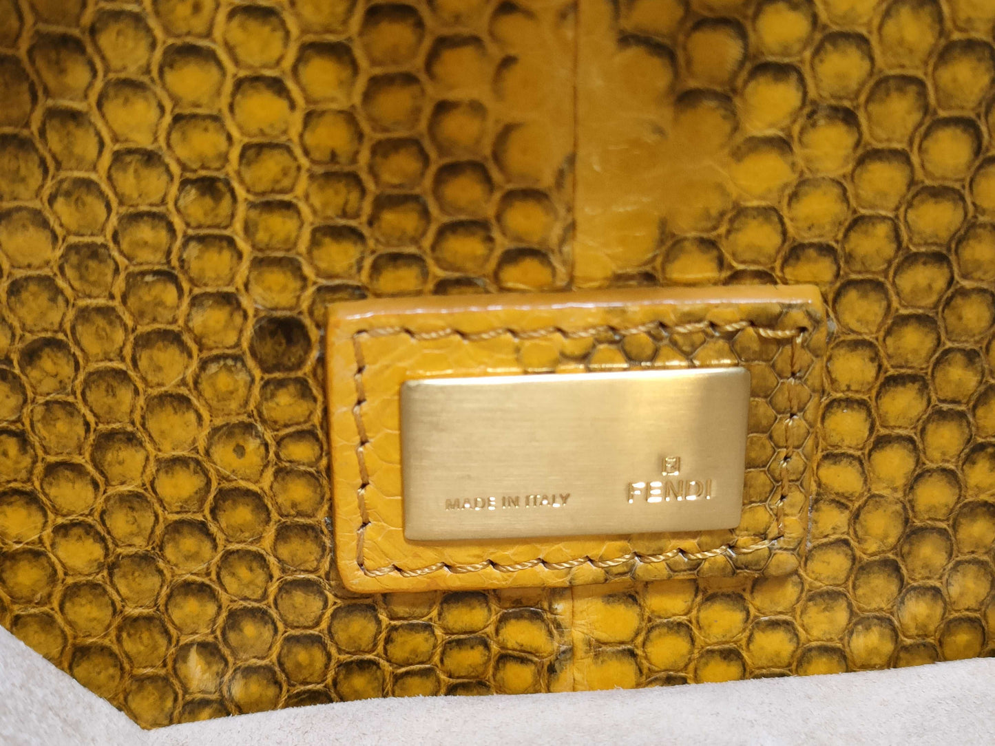 FENDI Mini Peekaboo Python 2-Way Handbag