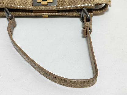 FENDI Mini Peekaboo Python 2-Way Handbag