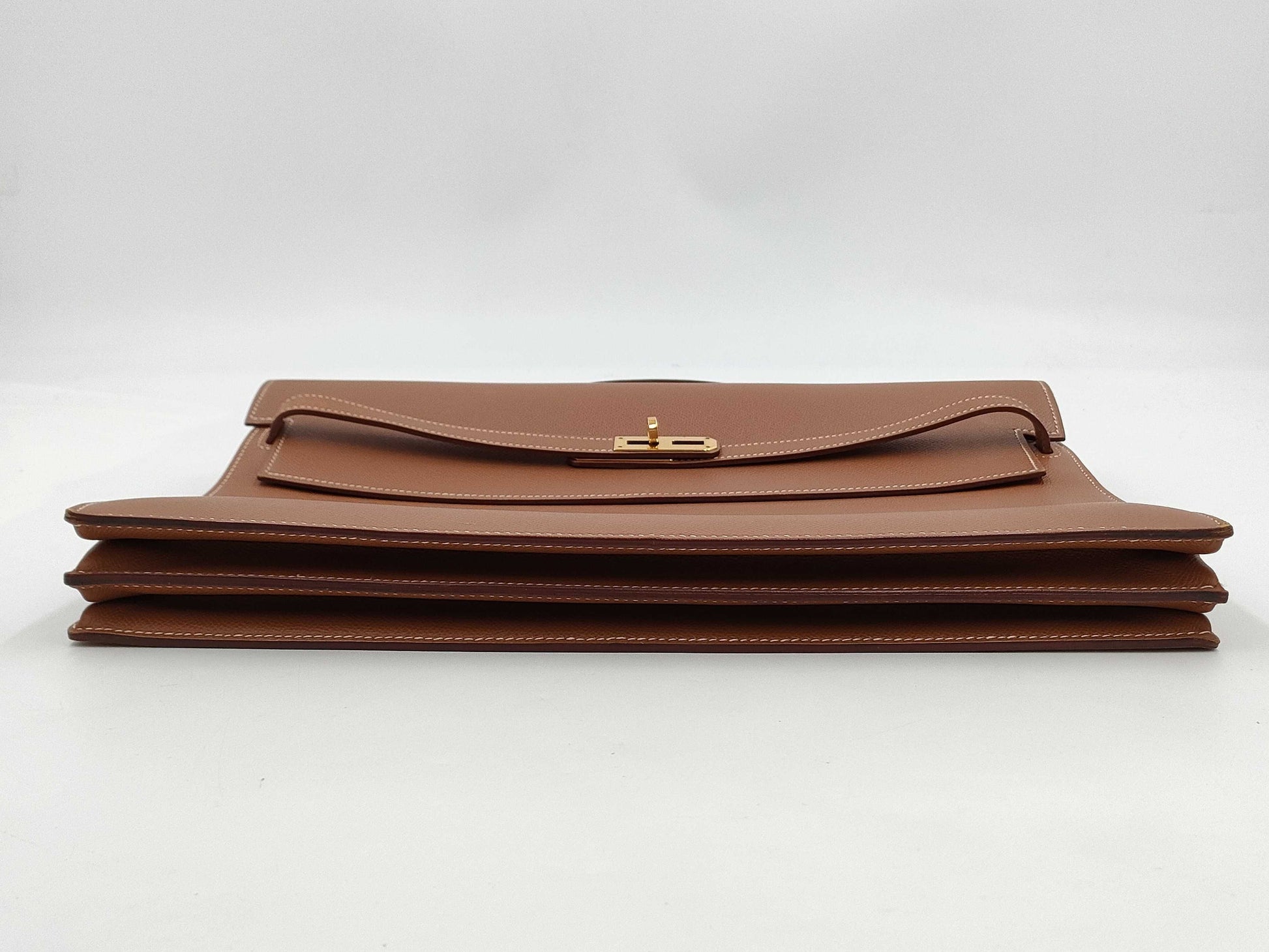 HERMES Kelly Depeche 38 Handbag Engraved □B Business Bag
