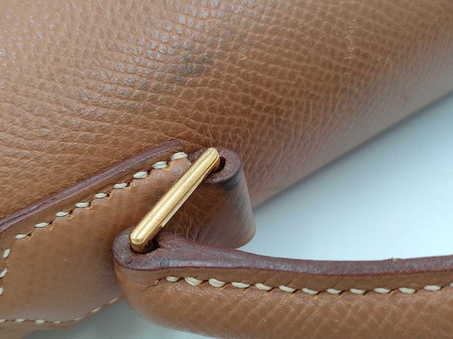 HERMES Kelly Depeche 38 Handbag Engraved □B Business Bag
