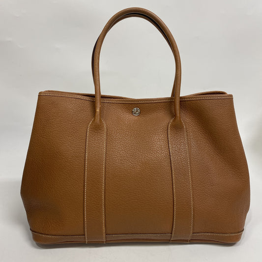 HERMES Garden Party PM Tote Bag, Country Brown, Women's Handbag