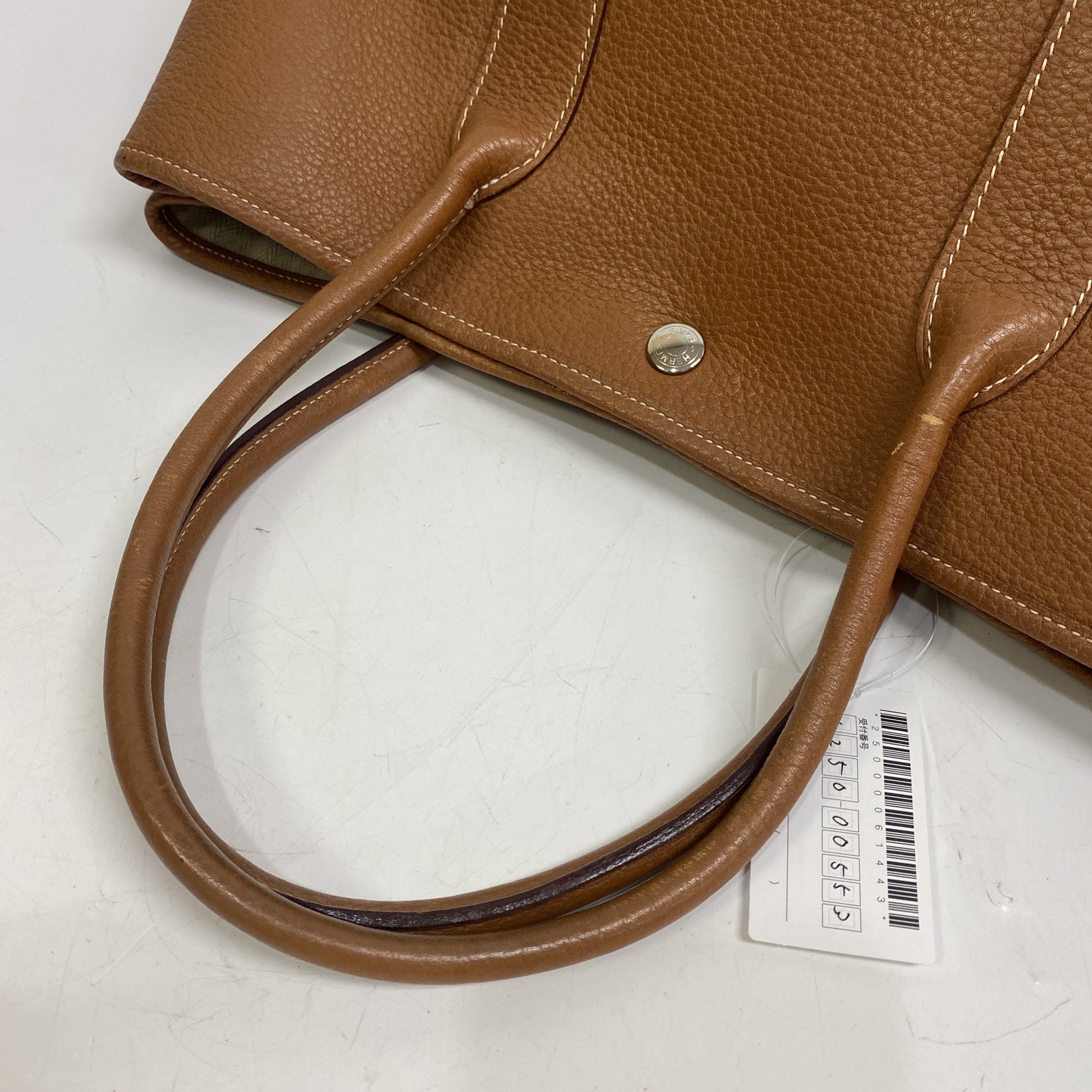 HERMES Garden Party PM Tote Bag, Country Brown, Women's Handbag