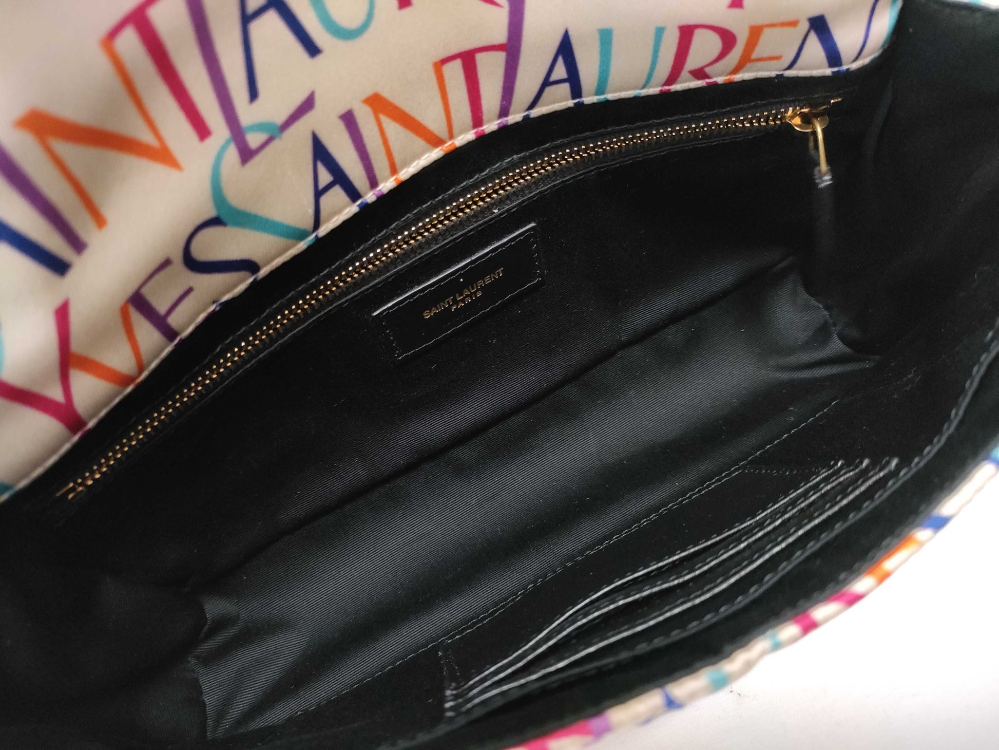 SAINT LAURENT Unused YSL Logo Chain Shoulder Bag