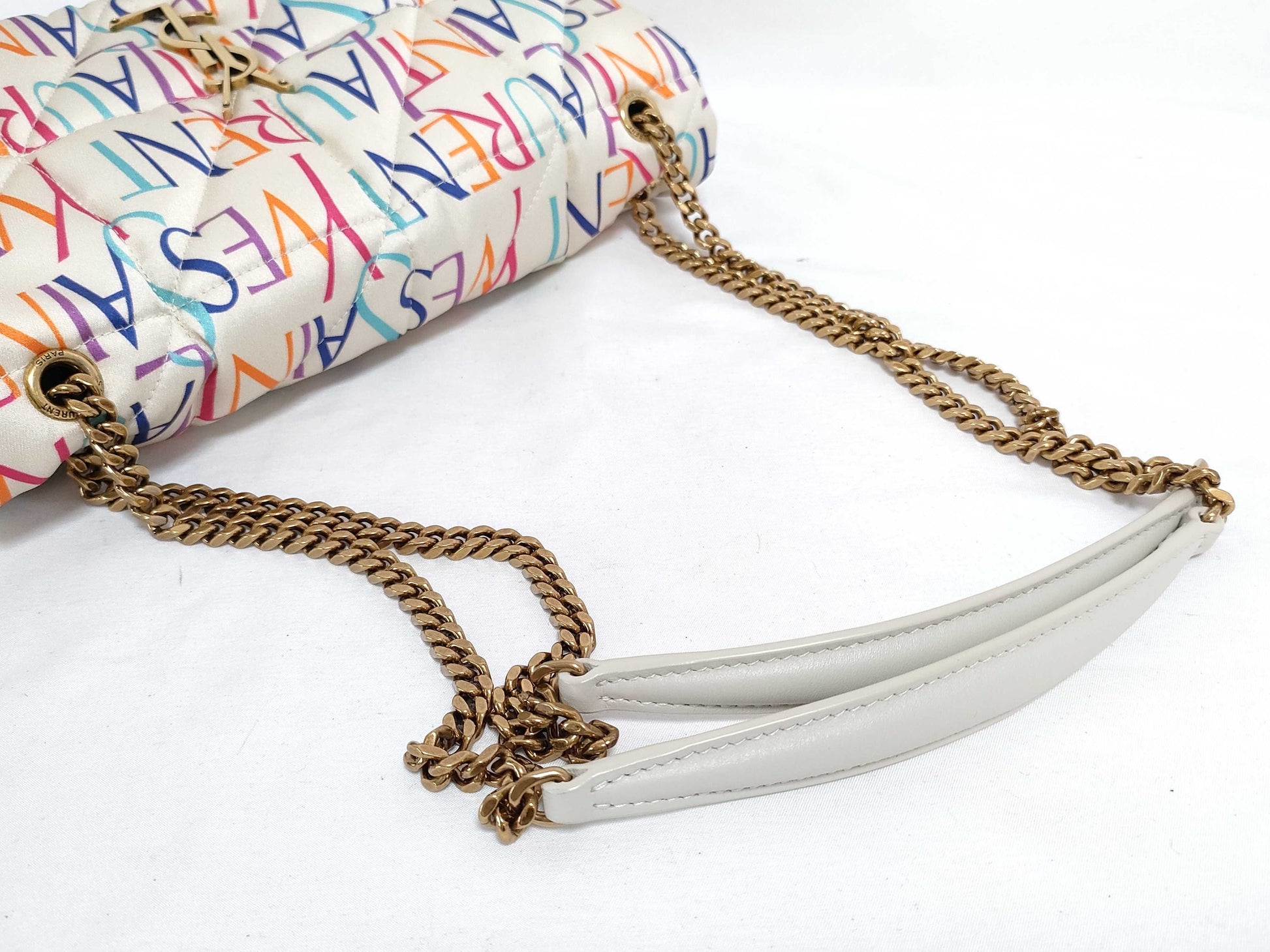 SAINT LAURENT Unused YSL Logo Chain Shoulder Bag