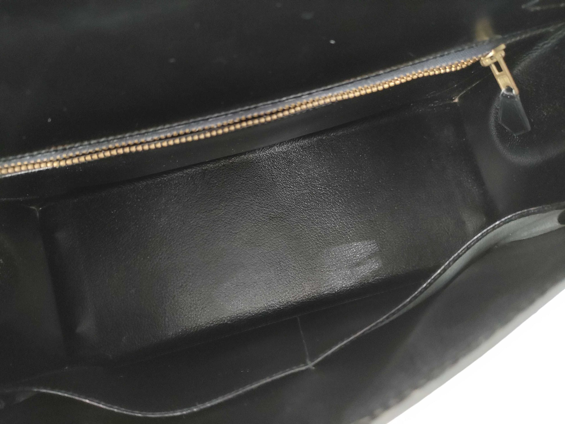 HERMES Kelly 32 Box Calf Black Handbag