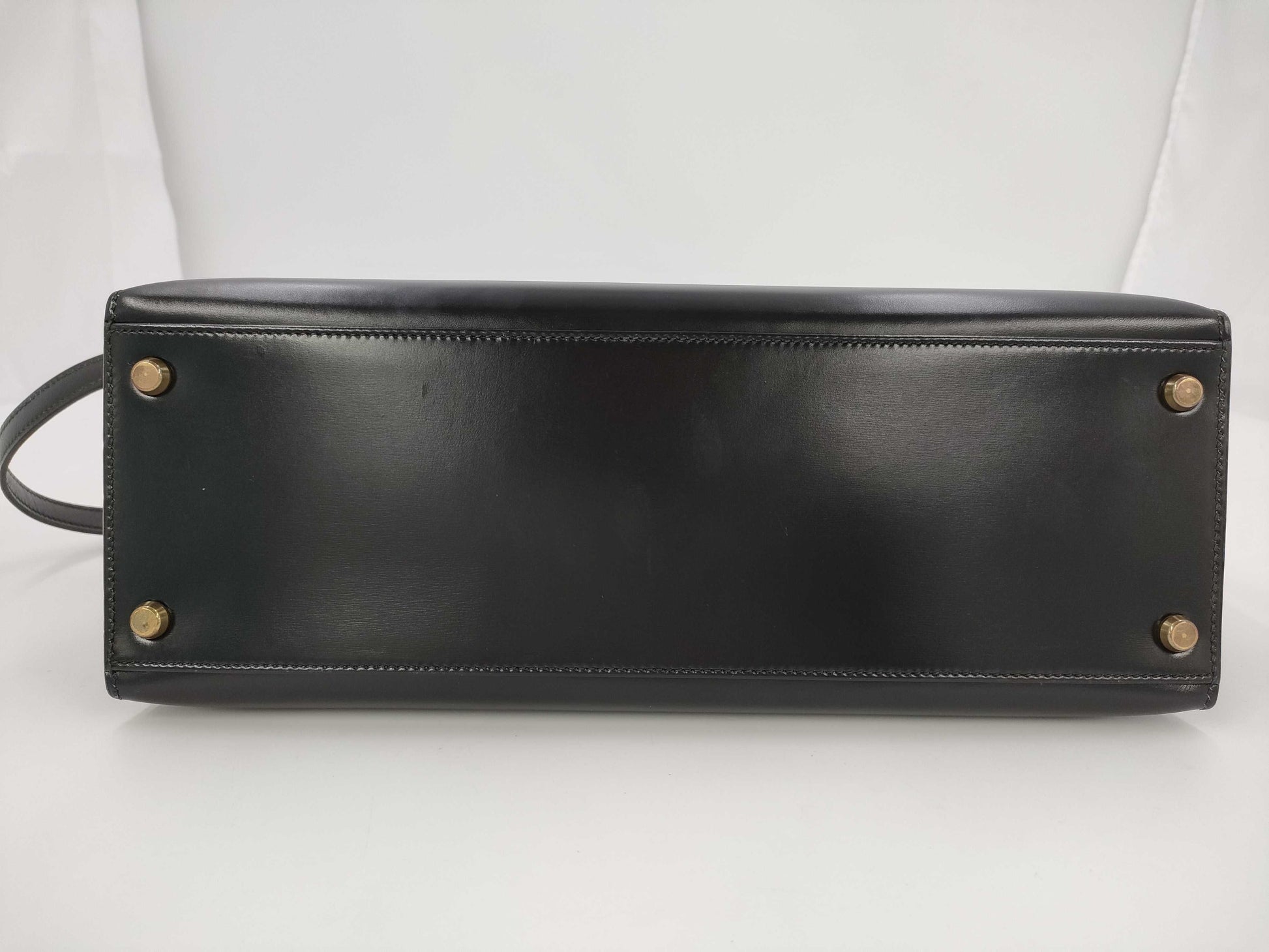 HERMES Kelly 32 Box Calf Black Handbag