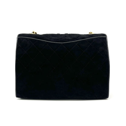 CHANEL Matelasse Coco Mark Suede Chain Shoulder Bag