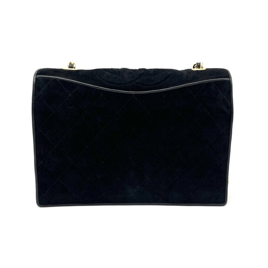 CHANEL Matelasse Coco Mark Suede Chain Shoulder Bag