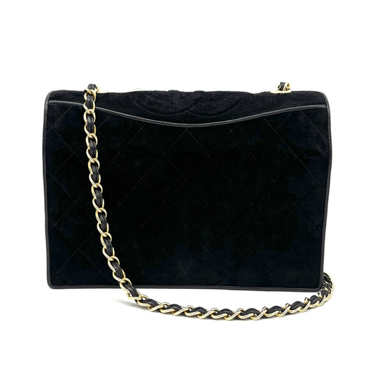 CHANEL Matelasse Coco Mark Suede Chain Shoulder Bag