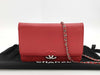 CHANEL Matelasse Chain Wallet Red/Silver Hardware Shoulder Bag