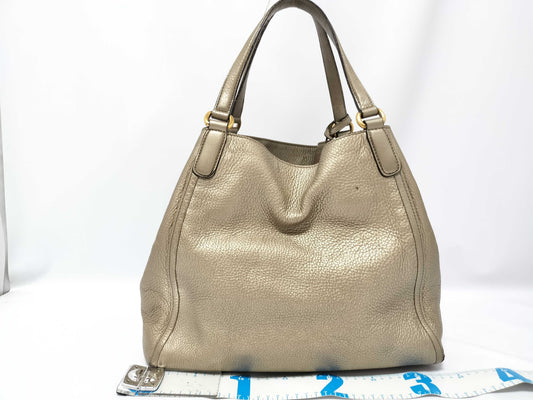 GUCCI Soho Leather Shoulder Bag, Gray, 282309, Handbag