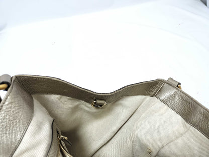 GUCCI Soho Leather Shoulder Bag, Gray, 282309, Handbag