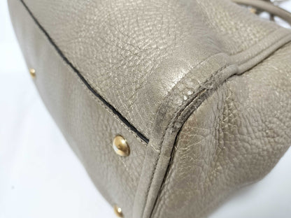 GUCCI Soho Leather Shoulder Bag, Gray, 282309, Handbag