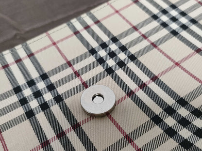 BURBERRY semi-shoulder beige checked shoulder bag