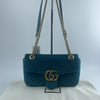 GUCCI GG Marmont Velour Chain Shoulder Bag