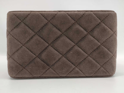 CHANEL Matelasse Suede Tortoiseshell Box Chain Handbag with Seal