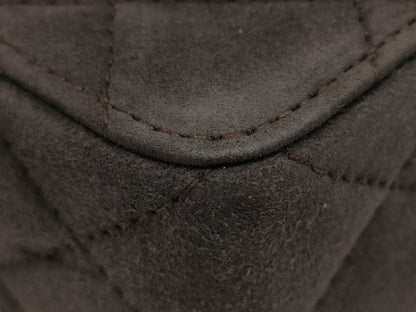 CHANEL Matelasse Suede Tortoiseshell Box Chain Handbag with Seal
