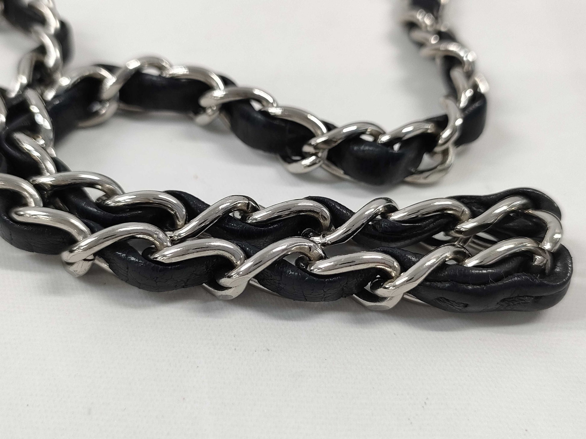 CHANEL Chain Shoulder Bag / Matelasse / 25cm / Double Flap / Lambskin / Black / Card Sticker Included, No. 6