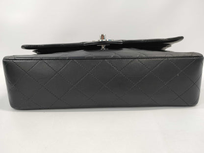 CHANEL Chain Shoulder Bag / Matelasse / 25cm / Double Flap / Lambskin / Black / Card Sticker Included, No. 6