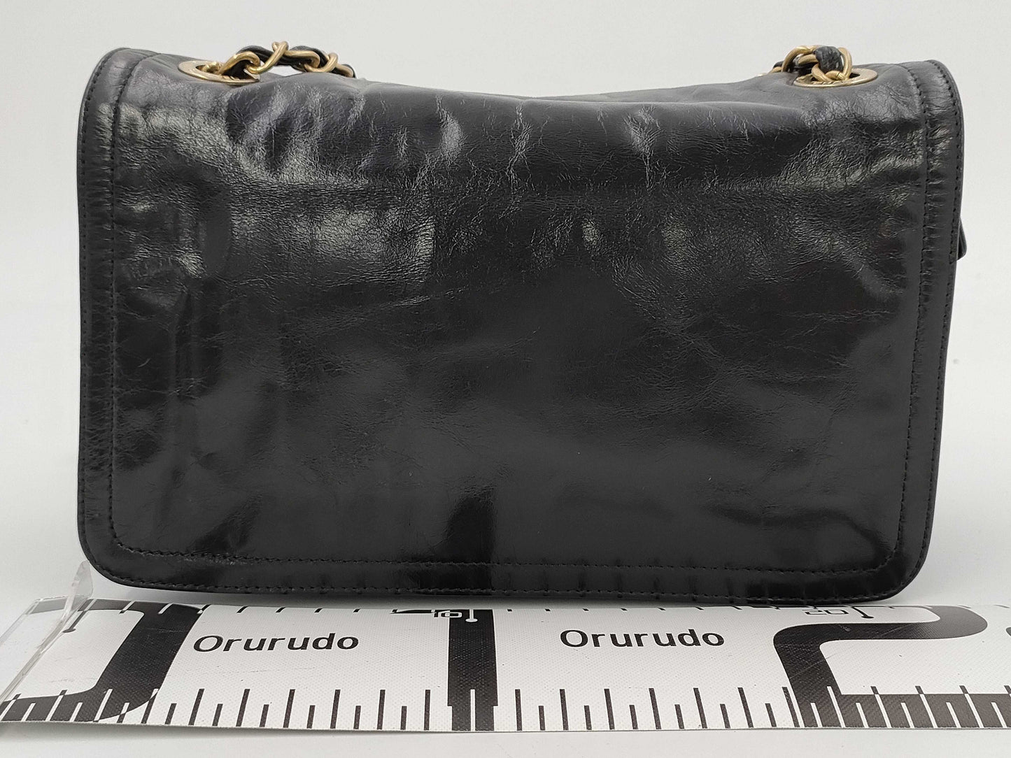 CHANEL Shoulder Bag Chain Shoulder Black Coco Mark Turn Lock Lambskin Matelasse