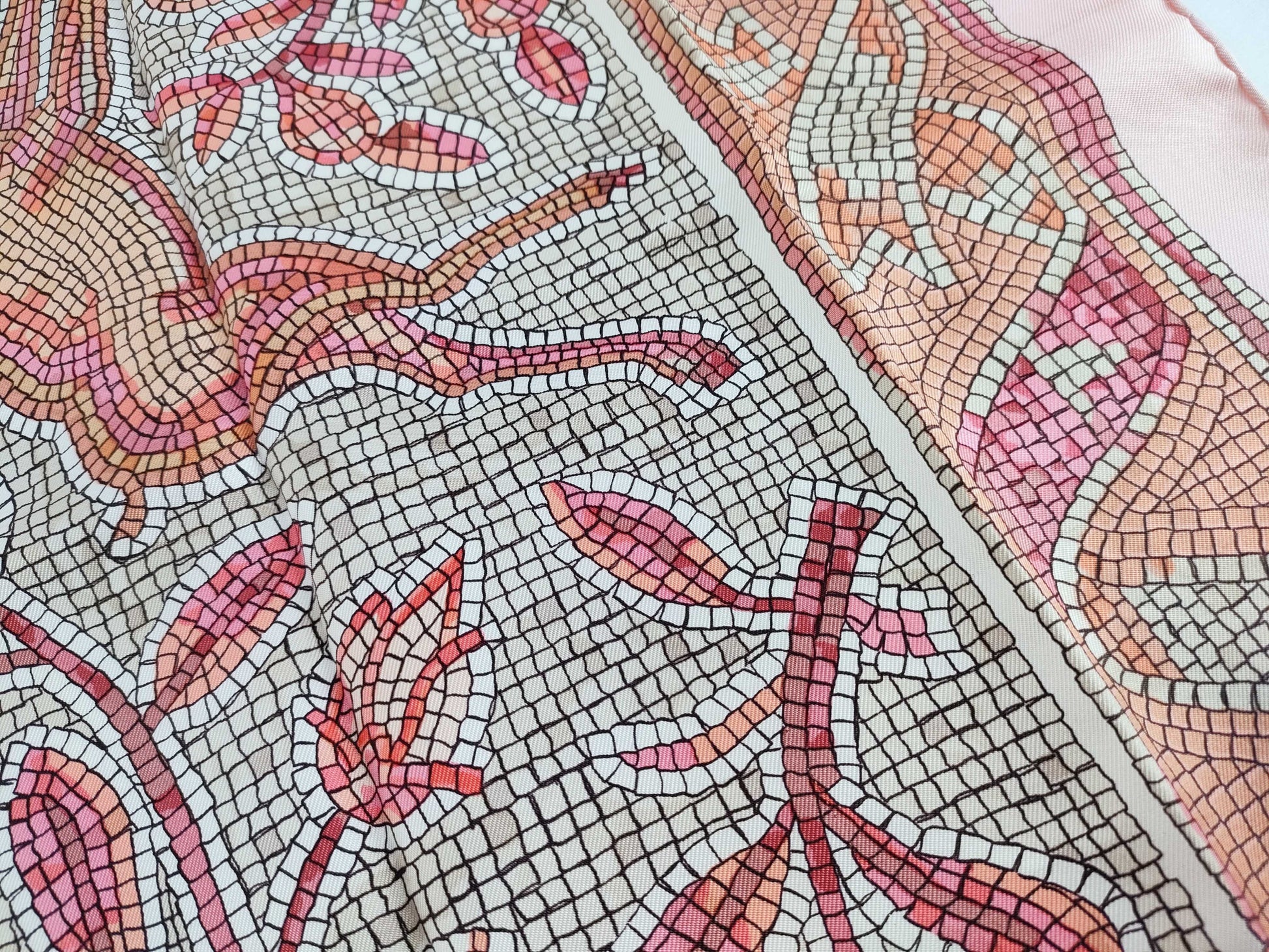 HERMES Large Carré Scarf Pavement Mosaic 1970 Other Accessories