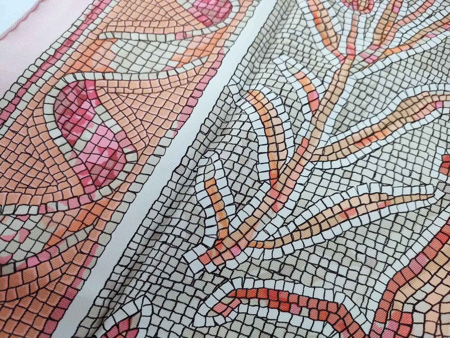 HERMES Large Carré Scarf Pavement Mosaic 1970 Other Accessories