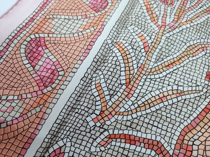 HERMES Large Carré Scarf Pavement Mosaic 1970 Other Accessories