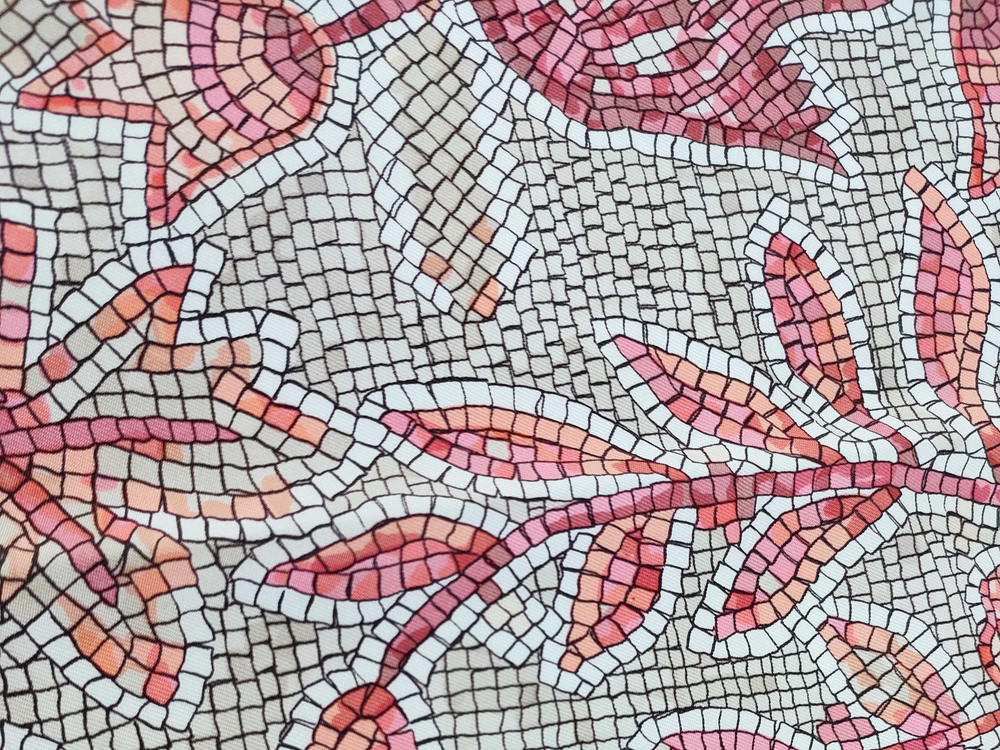 HERMES Large Carré Scarf Pavement Mosaic 1970 Other Accessories