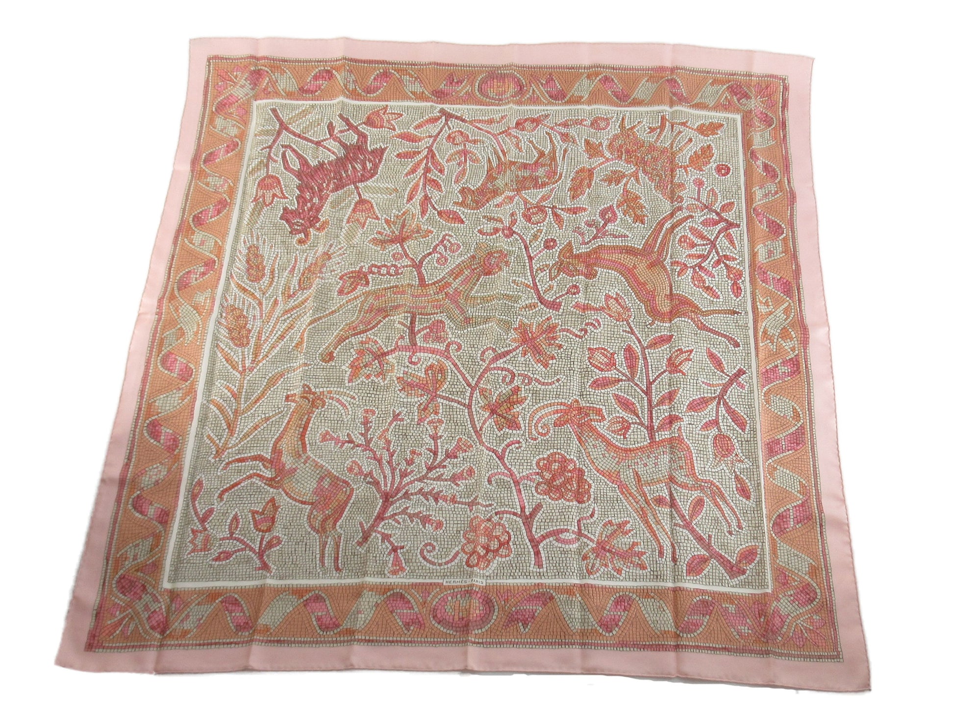 HERMES Large Carré Scarf Pavement Mosaic 1970 Other Accessories