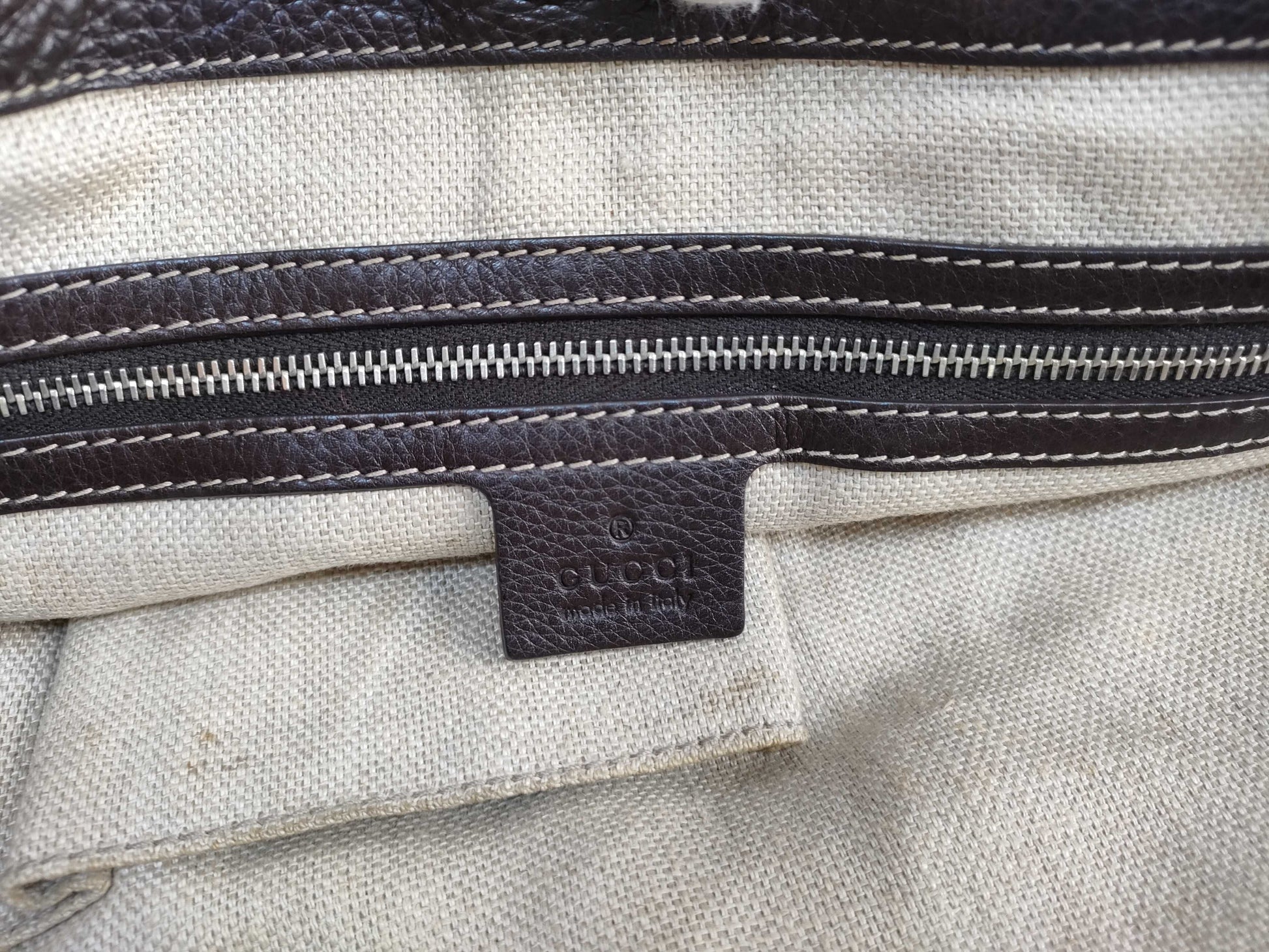 GUCCI Horsebit Canvas Tote Bag
