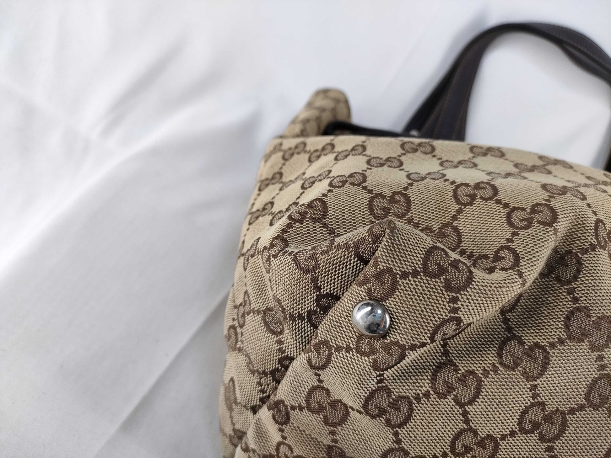 GUCCI Horsebit Canvas Tote Bag