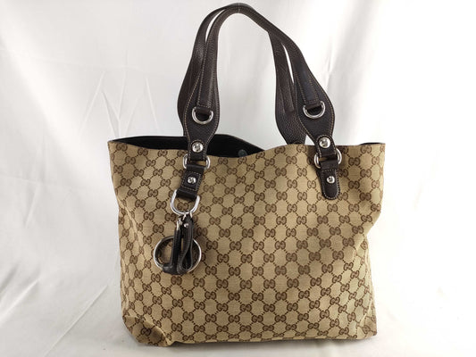 GUCCI Horsebit Canvas Tote Bag