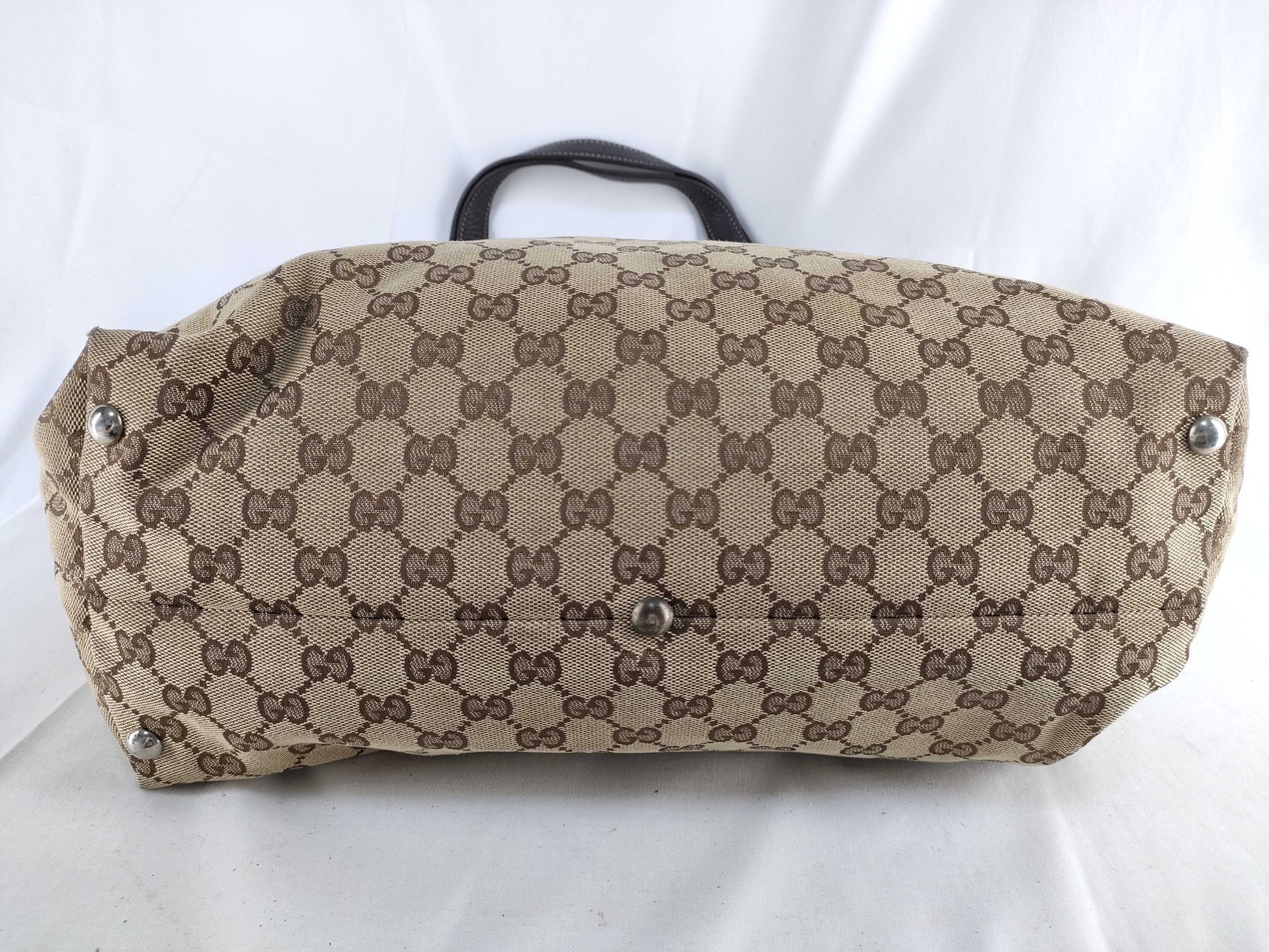 GUCCI Horsebit Canvas Tote Bag