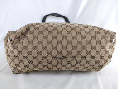 GUCCI Horsebit Canvas Tote Bag