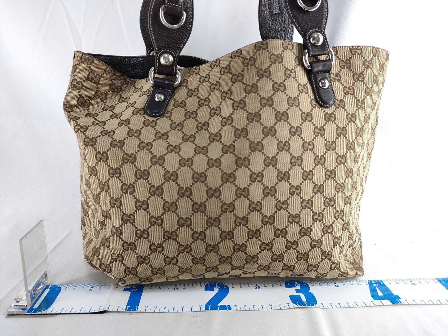 GUCCI Horsebit Canvas Tote Bag