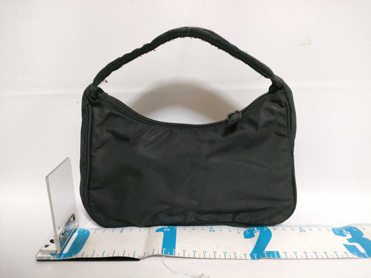 PRADA nylon handbag with triangle plate logo