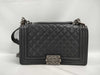 CHANEL Boy Chanel Chain Shoulder Bag in Caviar Black
