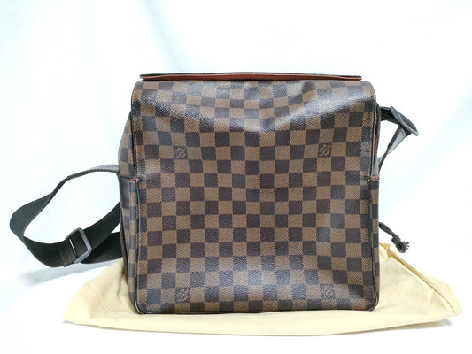 LOUIS VUITTON LV Damier Naviglio N45255 Shoulder Bag with Unclear Serial Number